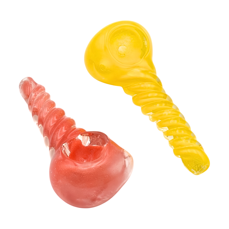 2.5" Twisted Rod Frit Spoon Pipe – 2ct Pack