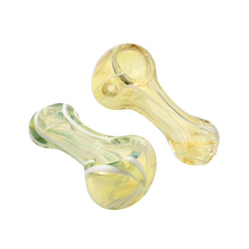 2.5" Fumed Glass Flat Mouth Spoon Pipe – 2ct Pack