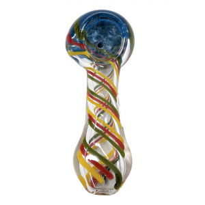 3" Frit Rotate Rasta Art Hand Pipe (Pack of 2) - [XP-99]