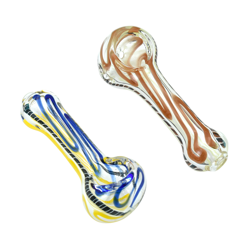 3" Inside Out Art Spoon Hand Pipe – 2ct Pack