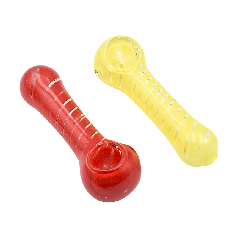 4.5" Swirl Frit Spoon Pipe – 2ct Pack