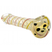 4" Silver Fumed & Rod Art Hand Pipe [XQ181]