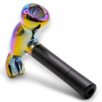 Cheech Glass - 4" Glass Metal Hammer Pipe [YD-3030]