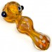 4" Gold Fumed Honeycomb Art Hand Pipe - [YT32]