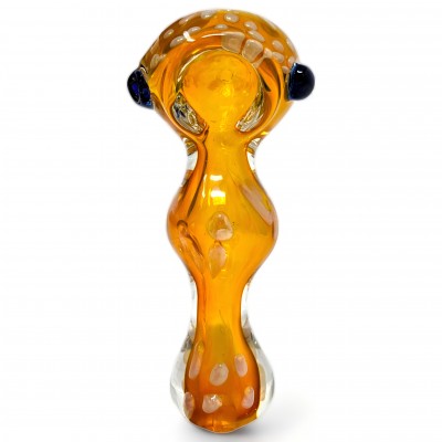 4" Gold Fumed Honeycomb Art Hand Pipe - [YT32]