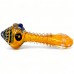 4" Gold Fumed W/ R4  Swirl Art Hand Pipe - [YT34]