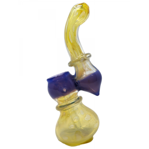 5.5" Assorted Slyme Bowl Clear Bubbler Hand Pipe - (Pack of 2) [ZD10]