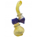 5.5" Assorted Slyme Bowl Clear Bubbler Hand Pipe - (Pack of 2) [ZD10]