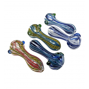 3.5" Twisted Rod Art Hand Pipe (Pack Of 5) [ZD103]