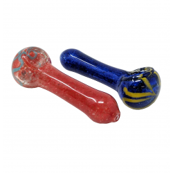 4" Mix Frit Art Hand Pipe (Pack of 2) - [ZD111]