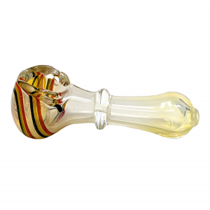 3.5" Silver Fumed Single Rim Head Art Hand Pipe (Pack of 5) - [ZD118]