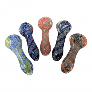 3" Swirl Rod Art Hand Pipe (Pack of 5) - [ZD122]