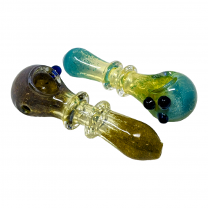 4.5" Double Rim Frit Hand Pipe (Pack of 2) - [ZD134]