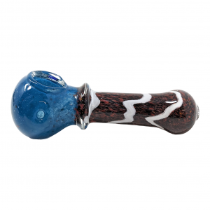4" Assorted Color Mix Frit Single Rim Hand Pipe (Pack of 2) - [ZD145]