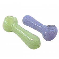 4" Slime Color Net Art Hand Pipe (Pack of 2) - [ZD148]