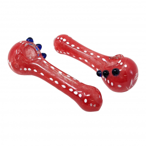 4.5" Frit Art Dot Design Hand Pipe (Pack of 2) - [ZD159]