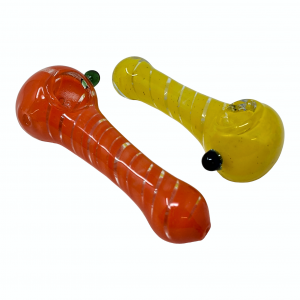 4" Twisted Frit Art Hand Pipe (Pack of 2) - [ZD160]