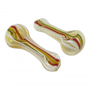 4" Rasta Art Twisted Rope Flat Mouth Hand Pipe (Pack of 2) - [ZD165]