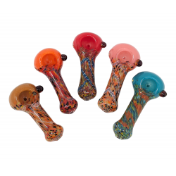 3" Mix Frit Art Hand Pipe (Pack of 5) - [ZD190]