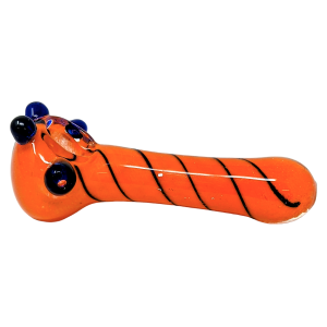 4.5" Frit Art Twisted Line Multi Marble Hand Pipe (Pack of 2) - [ZD197]