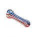 3.5" Dual Color Ribbon Streak Clear Body Spoon Hand Pipe - (Pack of 5) [ZD253]