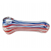 3.5" Dual Color Ribbon Streak Clear Body Spoon Hand Pipe - (Pack of 5) [ZD253]