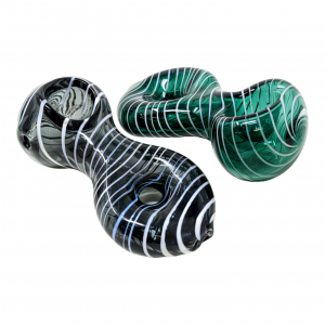 3" Assorted Color Spiral Art Infinity Hand Pipe (Pack of 5) - [ZD270]