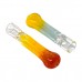 3" Dual Tone Frit Art Chillum Hand Pipe - 10ct