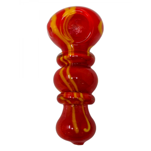 4.5" 150Grams Frit Art Double Rim Hand Pipe (Pack of 2) [ZD68]