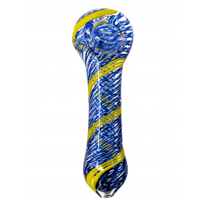 4.5" Double Color Spiral Spoon Hand Pipe (Pack of 2) - [ZD83]