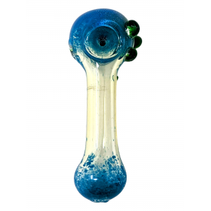 4.5" Gold Fumed Frit Head & Mouth Hand Pipe (Pack Of 2) [ZD88]