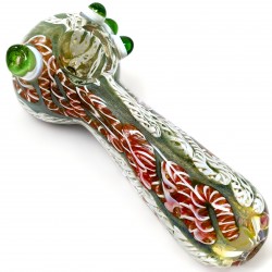 4" Curly Streamer Spoon Hand Pipe - [ZN35]