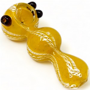 4" Trinity-Orb Twisted Line Art Hand Pipe Assorted - [ZN36]