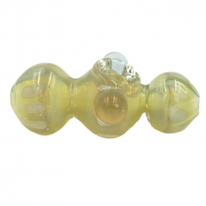 4.5" Heavy Silver Fumed Center Bowl Art Spoon Hand Pipe (Pack of 1) -[HGRS160C]