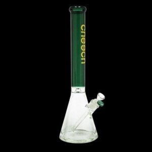 18" Cheech Glass Color Tube LOGO Beaker Water Pipe -  [HR-B133]