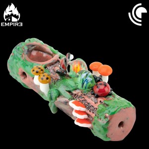 Empire Glassworks - Mossy Log Dry Pipe [2571]*