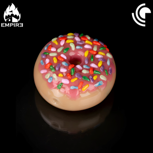 Empire Glassworks - Pink Sprinkle Donut Dry Pipe [2573]*