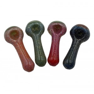 4" Honey Comb Head Mix Frit Art Hand Pipe (Pack of 2) [SDK418]