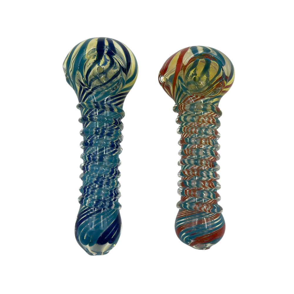 4" Inside Out Art Spiral R4 Art Hand Pipe (Pack of 2) [SDK397]
