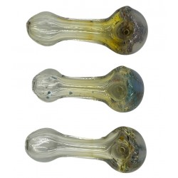 4" Silver Fumed & Frit Hand Pipe (Pack of 3) [RPHAN0148] 