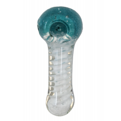 3.5" Panda Pipe Two Tone Frit Helix Spiral Pattern [AM104]