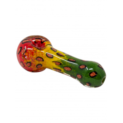 4.5" Rasta Frit Milli Pipe Assorted Millies [AM25]