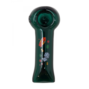 Wido-Pineapple Express Hand Pipe-Transparent Teal-4"