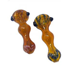 4" Heavy Gold Fumed Hand Pipe (Pack Of 2) - [BK229]