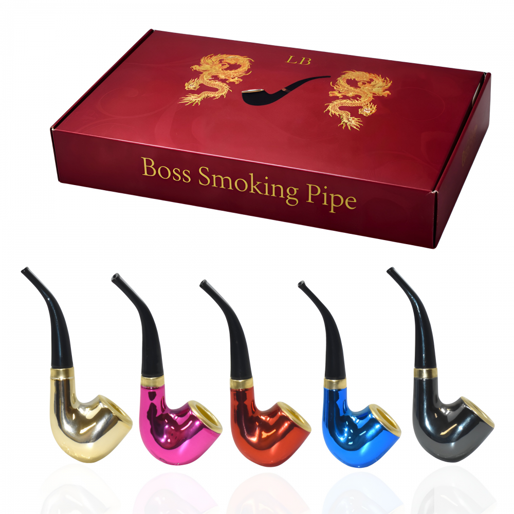 4.5 Inch Spectrum of Smoke Sherlock Glass Hand Pipe Assorted Colors
