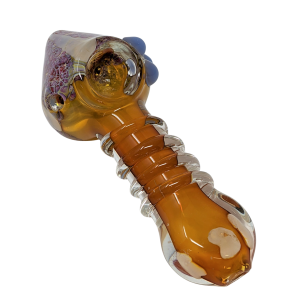 5" Gold Fumed & Frit Art Heavy Hand Pipe - (Pack of 2) [DJ489]