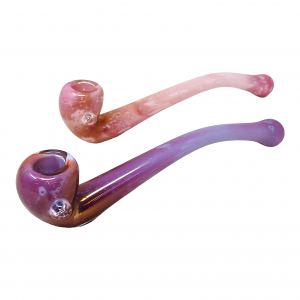 8" Slyme Art Double Tube Sherlock Hand Pipe [DJ480]