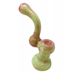 7" Frit Slyme Ombre Single Marble Bubbler Hand Pipe - [DJ481]
