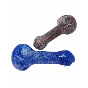 3" Mix Frit Art Body Hand Pipe - (Pack of 2) [DJ531]