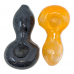 3" Mix Frit Art Fat Body Hand Pipe "Assorted Color" (Pack of 2) - [DJ532]